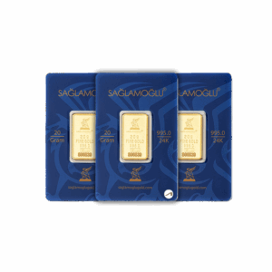 3 Adet 20 gr 24 Ayar NadirGold Gram Altın