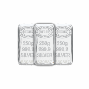 3 Adet İAR 250 Gr Gümüş Külçe